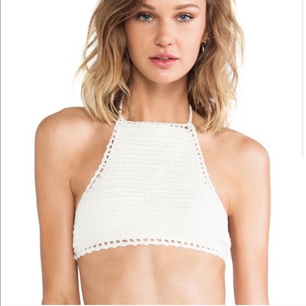 SHE MADE ME Crochet Halter Bikini Top